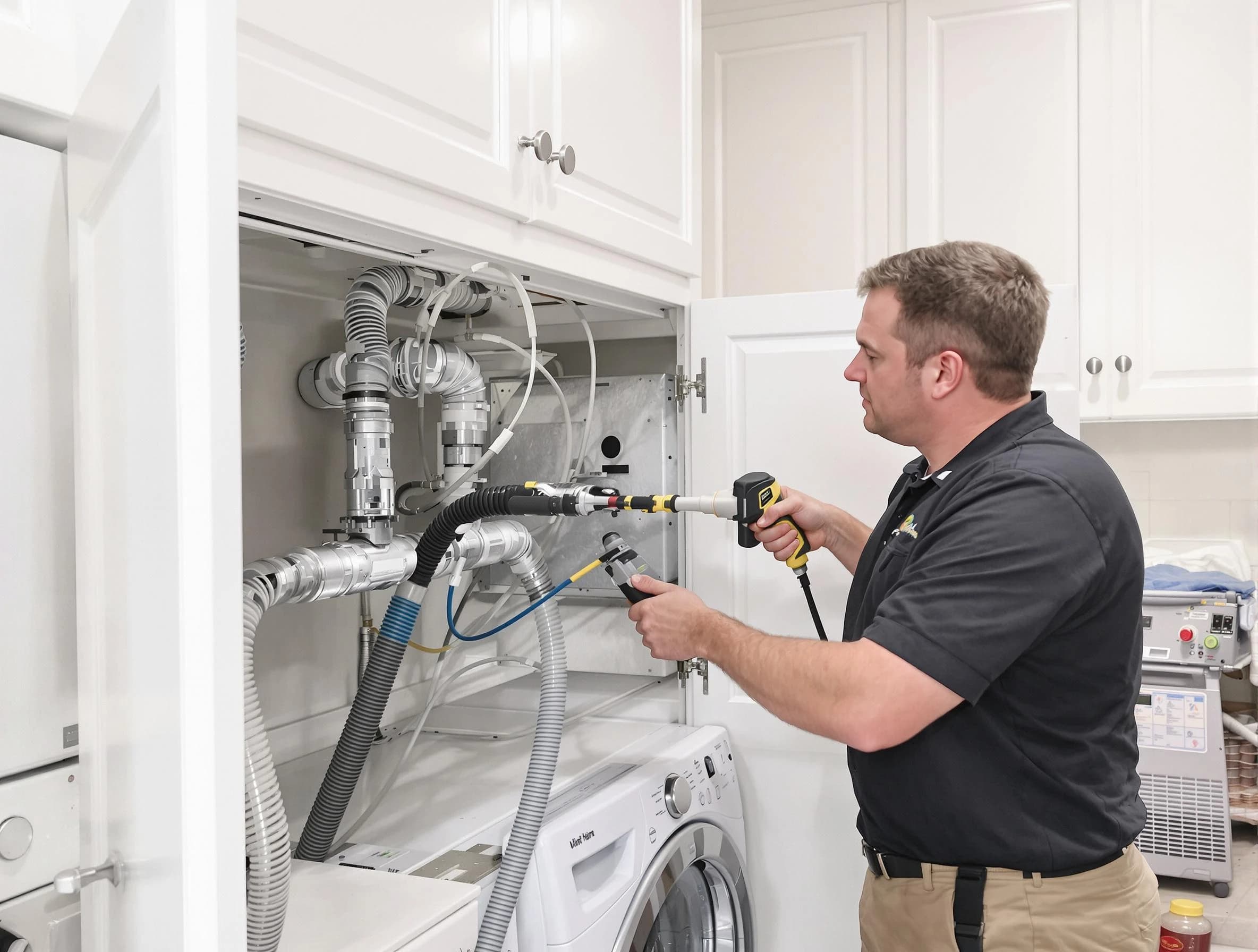 Fairburn Dryer Vent Cleaning professional removing severe blockage from a clogged dryer vent in Fairburn