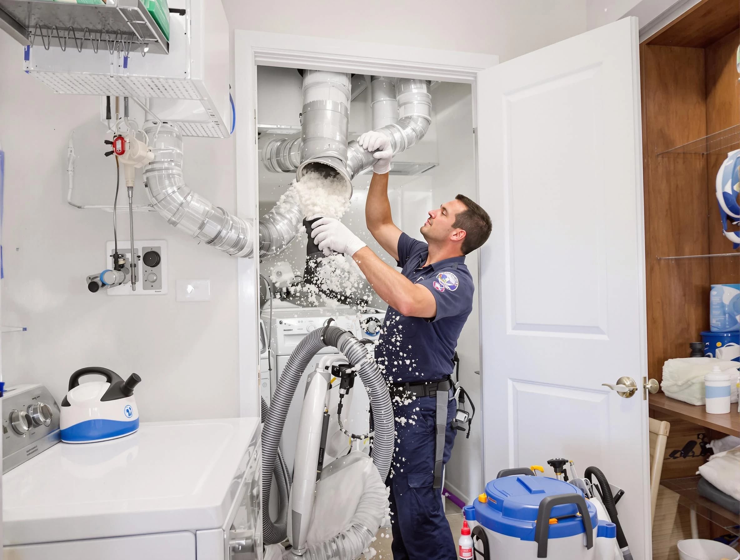 Fairburn Dryer Vent Cleaning technician delivering thorough residential dryer vent cleaning service in Fairburn